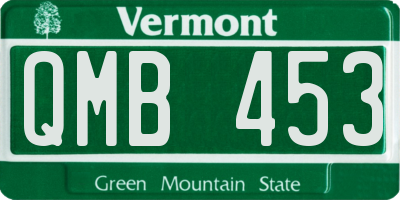 VT license plate QMB453