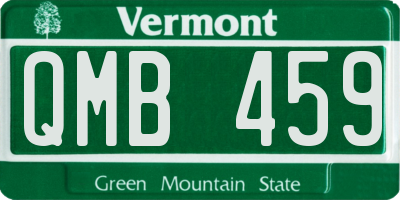 VT license plate QMB459