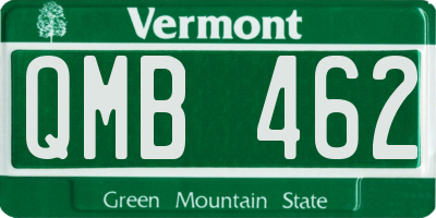 VT license plate QMB462