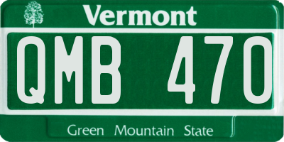 VT license plate QMB470