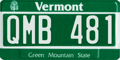 VT license plate QMB481
