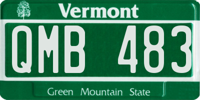 VT license plate QMB483