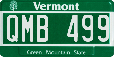 VT license plate QMB499
