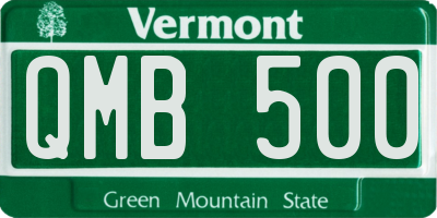 VT license plate QMB500