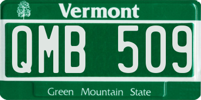 VT license plate QMB509