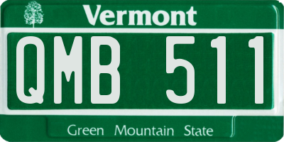 VT license plate QMB511