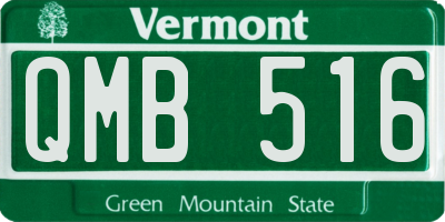 VT license plate QMB516