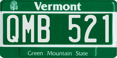 VT license plate QMB521