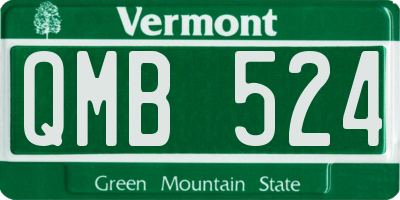 VT license plate QMB524