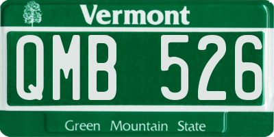 VT license plate QMB526