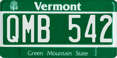 VT license plate QMB542