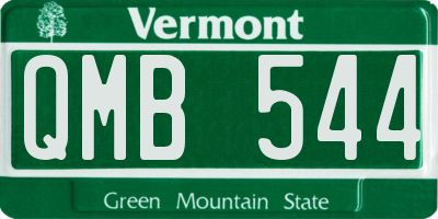 VT license plate QMB544