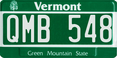 VT license plate QMB548