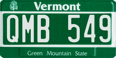 VT license plate QMB549