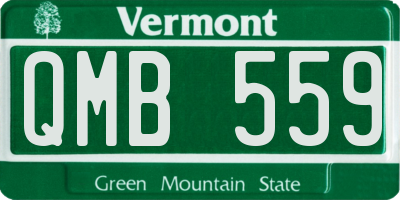 VT license plate QMB559