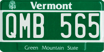 VT license plate QMB565