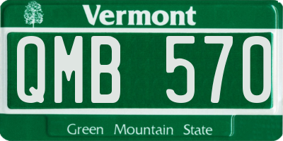 VT license plate QMB570