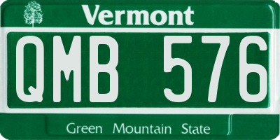 VT license plate QMB576