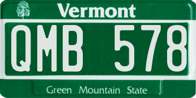VT license plate QMB578
