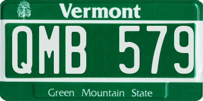 VT license plate QMB579