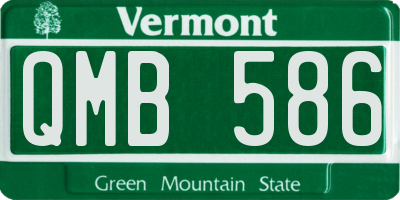 VT license plate QMB586