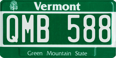 VT license plate QMB588