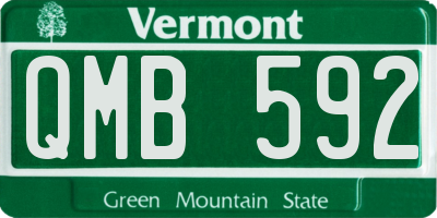 VT license plate QMB592