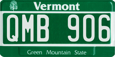 VT license plate QMB906