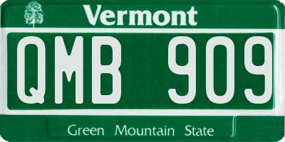 VT license plate QMB909