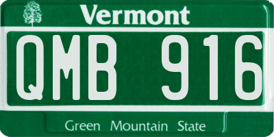 VT license plate QMB916