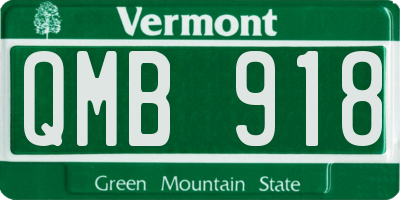 VT license plate QMB918