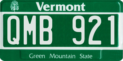 VT license plate QMB921