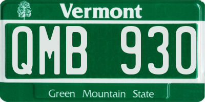 VT license plate QMB930
