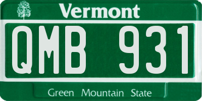 VT license plate QMB931