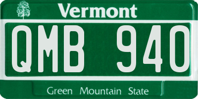 VT license plate QMB940