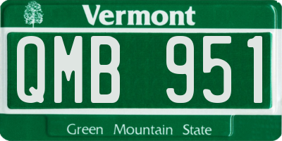 VT license plate QMB951