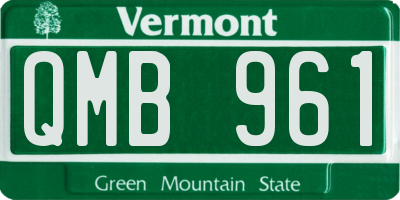 VT license plate QMB961