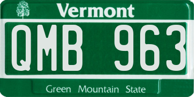 VT license plate QMB963