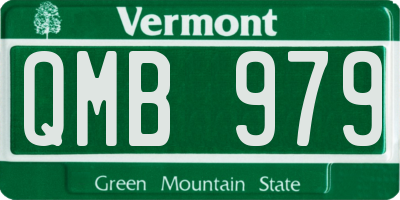 VT license plate QMB979