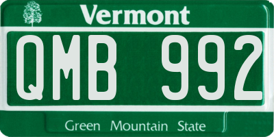 VT license plate QMB992
