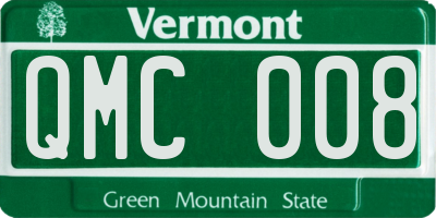 VT license plate QMC008