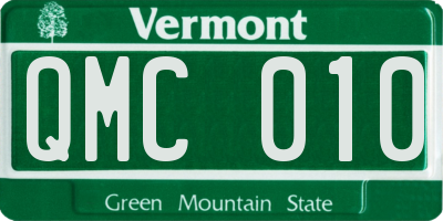 VT license plate QMC010