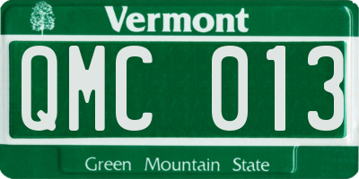 VT license plate QMC013