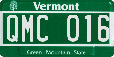 VT license plate QMC016