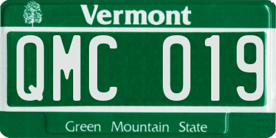 VT license plate QMC019