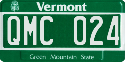 VT license plate QMC024