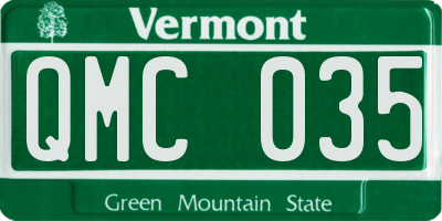 VT license plate QMC035