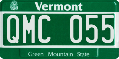 VT license plate QMC055