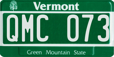 VT license plate QMC073