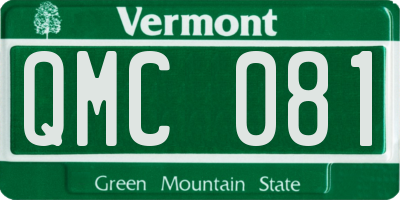 VT license plate QMC081